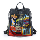 LETIFE SOUVENIRS FROM MEXICO EMBROIDERED CASUAL BACKPACK - boopdo