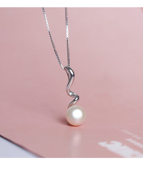 SILVER OF LIFE PENDANT NECKLACE WITH PEARL - boopdo