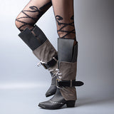 PROVA PERFETTO BOOP POINTED TOE KNEE HIGH LEATHER BOOTS - boopdo