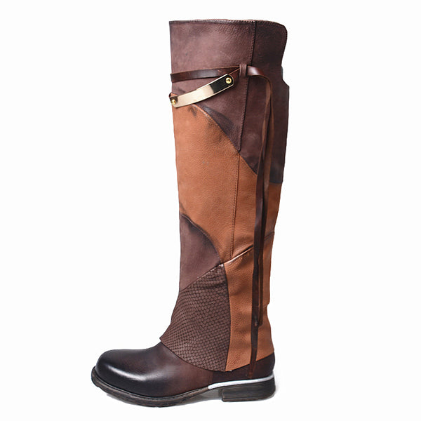 PROVA PERFETTO BRITISH STYLE OVER THE KNEE LEATHER BOOTS - boopdo
