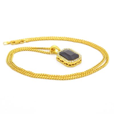 HIPSTER SAVAGE FREE STYLE MINI GEM DIAMOND NECKLACE - boopdo