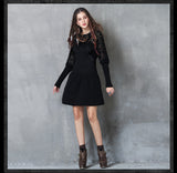 ARTKA LIZZIE KEER PLEATED SWEATER DRESS IN BLACK - boopdo