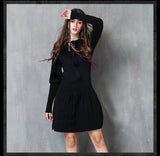 ARTKA LIZZIE KEER PLEATED SWEATER DRESS IN BLACK - boopdo