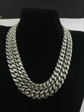 RICH BRIAN XX TENTACION CUBAN GOLD SILVER CHOKER NECK CHAIN - boopdo