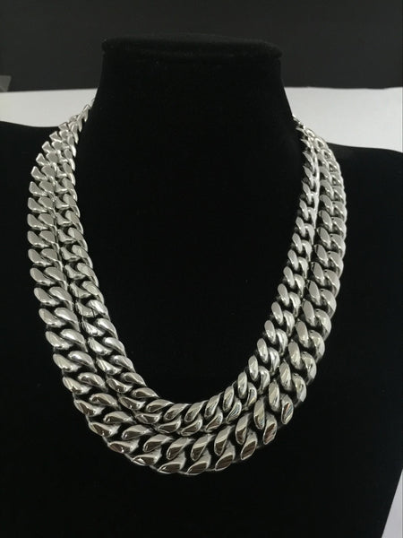 RICH BRIAN XX TENTACION CUBAN GOLD SILVER CHOKER NECK CHAIN - boopdo