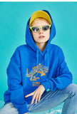 TOYOUTH COME BACK DINOSAUR EMBROIDERED HOODIE - boopdo