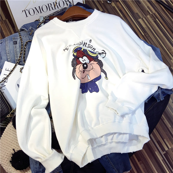 SIMDA TASMANIAN DEVIL PRINT SWEATSHIRT - boopdo