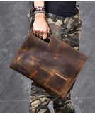 TWENTY FOUR STREET MULTI FUNCTIONAL COWHIDE MESSENGER LEATHER BAG 11 INCHES - boopdo