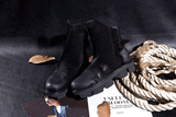 QCONEG COWHIDE BLACK ZIPPER TINMAR MATTE LEATHER BOOTS - boopdo