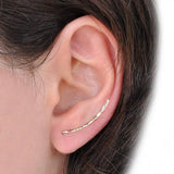 BOOPDO DESIGN STERLING SILVER GOLD PLATED EAR CLIMBER - boopdo