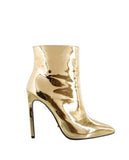 MARXIN SUPERSTAR SHINY HIGH HEELED ANKLE LEATHER BOOTS - boopdo