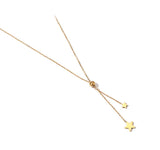 ZEGL GOLD PLATED STAR DROP PENDANT NECKLACE - boopdo