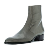 NADEMILI BOOPDO DESIGN CATWALK STAGE SILVER ANKLE CHELSEA BOOTS - boopdo