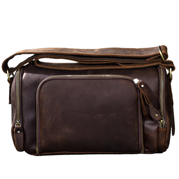 TWENTY FOUR STREET CROSS BODY MULTI POCKET LEATHER BAG - boopdo