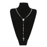 GANSPO JESUS CROSS STAINLESS STEEL HIP HOP STYLE NECKLACE - boopdo
