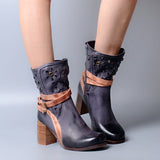 PROVA PERFETTO BOFFI BRITISH STYLE LEATHER WESTERN BOOTS - boopdo