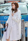 8GIRLS TALL OVERSIZED TRENCH COAT WITH BACK PRINT - boopdo