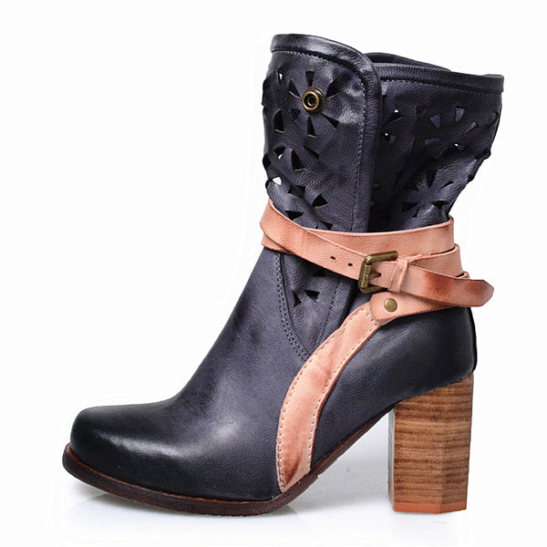 PROVA PERFETTO BOFFI BRITISH STYLE LEATHER WESTERN BOOTS - boopdo