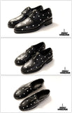 JINIWU VANGUARD BANQUET GLOSSY EMBROIDERED HANDMADE LEATHER SHOES IN BLACK - boopdo