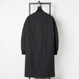 SNAPLOOX GRAHAM MARNOVA QUILTED STAND COLLAR LONG COAT IN BLACK - boopdo