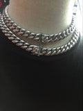 RICH BRIAN XX TENTACION CUBAN GOLD SILVER CHOKER NECK CHAIN - boopdo
