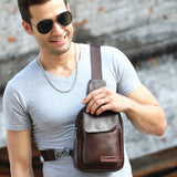 THE BIG GUYS BULL CAPTAIN CASUAL LEATHER CHEST BAG - boopdo