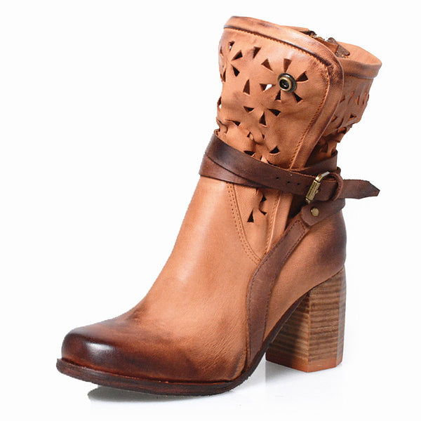 PROVA PERFETTO BOFFI BRITISH STYLE LEATHER WESTERN BOOTS - boopdo