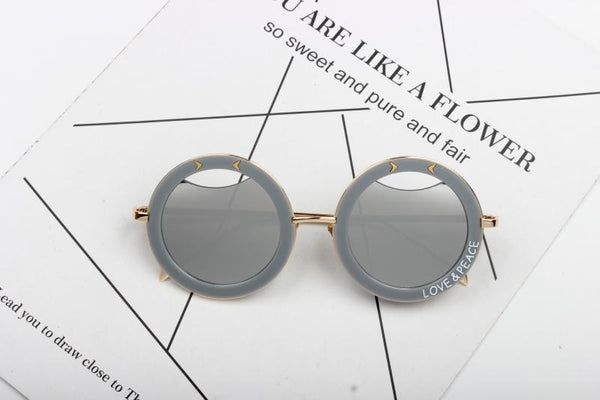 LOVE AND PEACE ROUNDS FRAME UNISEX SUNGLASSES - boopdo