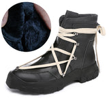 TINMARX THICK PLATFORM CROSS LACE UP UNISEX BOOTS - boopdo