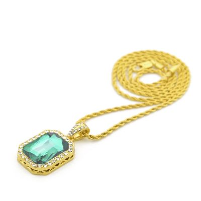 HIPSTER SAVAGE FREE STYLE MINI GEM DIAMOND NECKLACE - boopdo