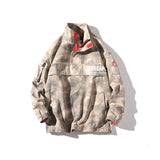 ADAM FREAKO ACEREAPER STAND COLLAR PULLOVER COAT IN DESERT CAMO - boopdo