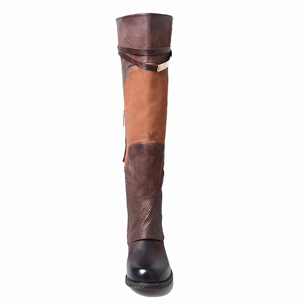PROVA PERFETTO BRITISH STYLE OVER THE KNEE LEATHER BOOTS - boopdo