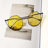 LACCOIZ DILALIA CONCAVE HEXAGONAL SUNGLASSES - boopdo