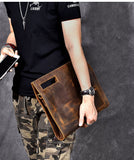 TWENTY FOUR STREET MULTI FUNCTIONAL COWHIDE MESSENGER LEATHER BAG 11 INCHES - boopdo