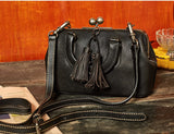 ARTKA VINTAGE INSPIRED LEATHER CROSS BODY BAG IN BLACK - boopdo