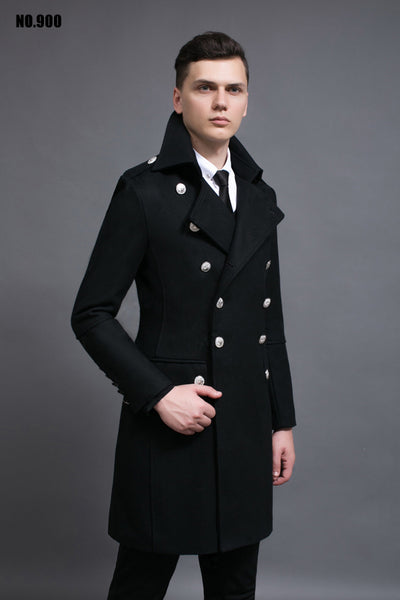 JUE CHAO SPROZA TRENDY MID LENGTH WOOLEN OVERCOATS - boopdo