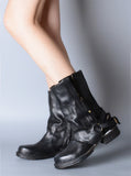 PROVA PERFETTO BOFFI BOOP RETRO OLD FASHION DESIGN LEATHER ANKLE BOOTS - boopdo