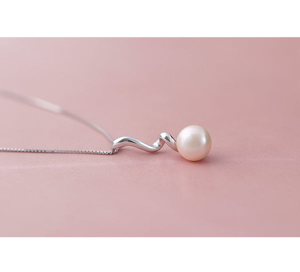 SILVER OF LIFE PENDANT NECKLACE WITH PEARL - boopdo