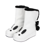 KEKEZI LOLITA GOTHIC COSBY PUNK STYLE WHITE BOOTS WITH RABBIT EARS - boopdo