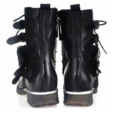 PROVA PERFETTO GOTHIC ANIME STYLE LEATHER WOMENS BOOTS WITH RIVET - boopdo