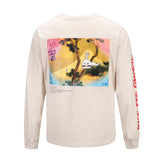ROOKIE LAPAKEZIE GHOST INK PAINTED LONG SLEEVED TEE SHIRT IN WHITE - boopdo