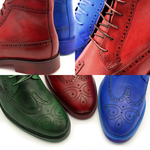 JINIWU VANGUARD HAND PAINTED CARVED STYLE LEATHER BOOTS - boopdo