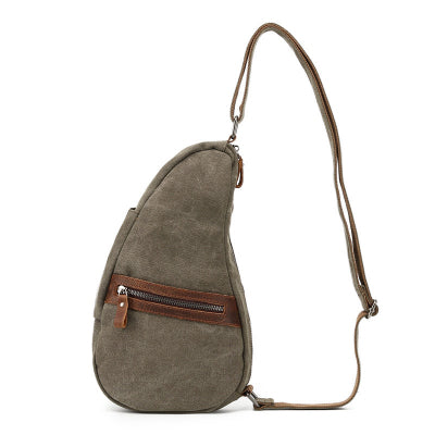 BOOPDO RETRO CANVAS OUTDOOR FOLDABLE STRAP CHEST BAG - boopdo