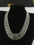 RICH BRIAN XX TENTACION CUBAN GOLD SILVER CHOKER NECK CHAIN - boopdo