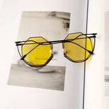 LACCOIZ DILALIA CONCAVE HEXAGONAL SUNGLASSES - boopdo