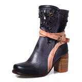 PROVA PERFETTO BOFFI BRITISH STYLE LEATHER WESTERN BOOTS - boopdo