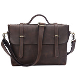 THE BIGGIE ZOPPA HANDMADE OLD FASHION STYLE MESSENGER LEATHER BRIEFCASE - boopdo