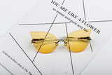 CAT EYE FLAT MIRROR PEARL NOSE SUPPORT SUN GLASSES RADIATION BLUE LIGHT - boopdo