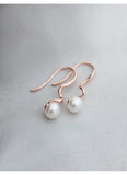 SILVER OF LIFE PULL TROUGH EARRINGS WITH PEARL DROP - boopdo