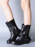 PROVA PERFETTO BOFFI BOOP RETRO OLD FASHION DESIGN LEATHER ANKLE BOOTS - boopdo